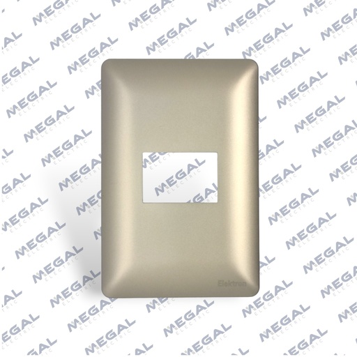 [ELEKTRON- C19942-1]  ALPES CURVE PLACA 1 MODULO 24MM CHAMPAGNE 